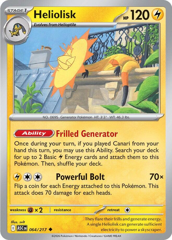 pokemon heliolisk card Pokemon 2025 M2a Mega Dream EX Heliolisk Art Rare Holo Card #201/193