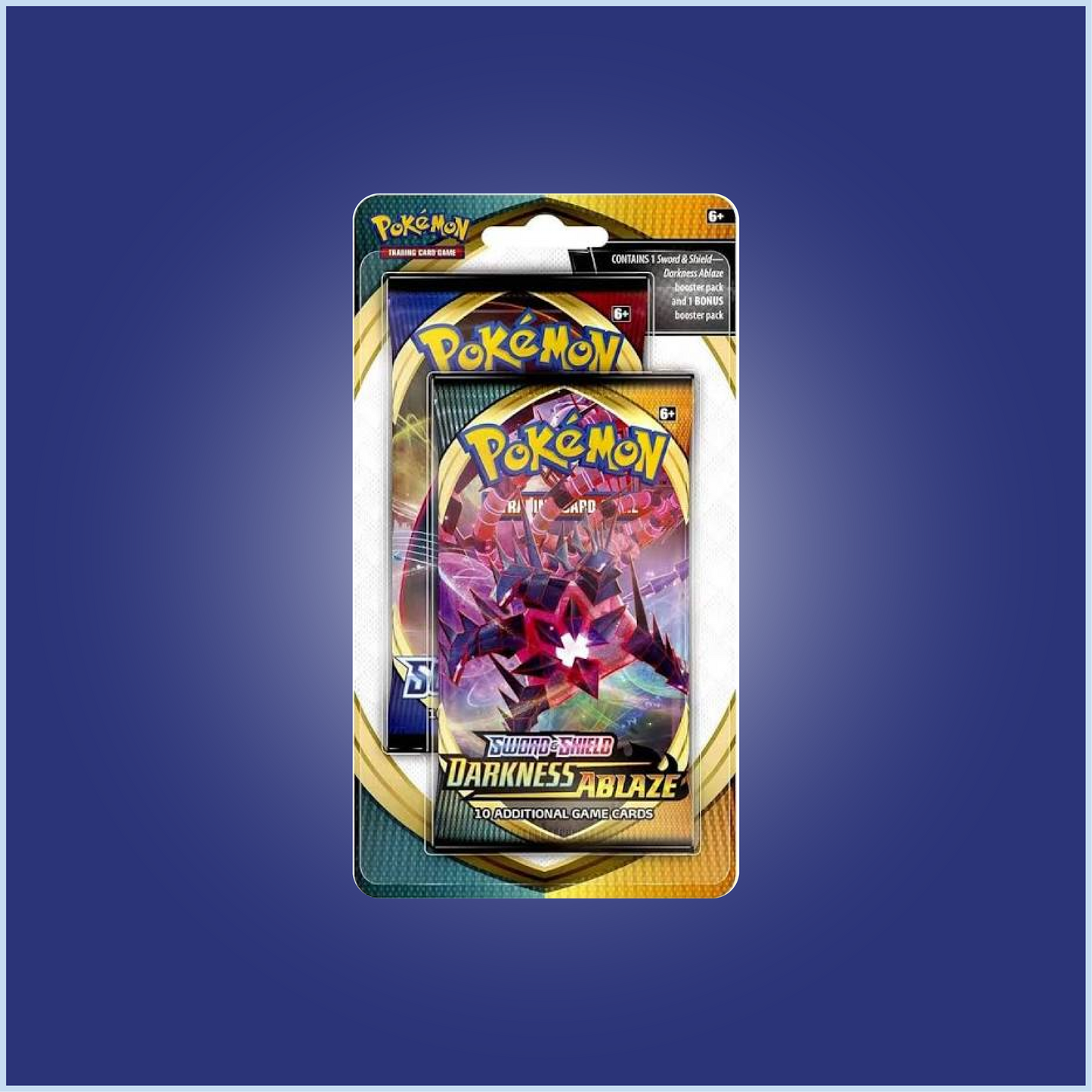 Pokemon TCG Sword and Shield Base and Darkness Ablaze 2 Pack Blister