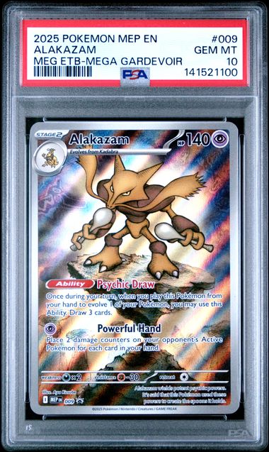 [PSA 10]  MEP #009 ALAKAZAM MEG ETB-MEGA GARDEVOIR #141521100