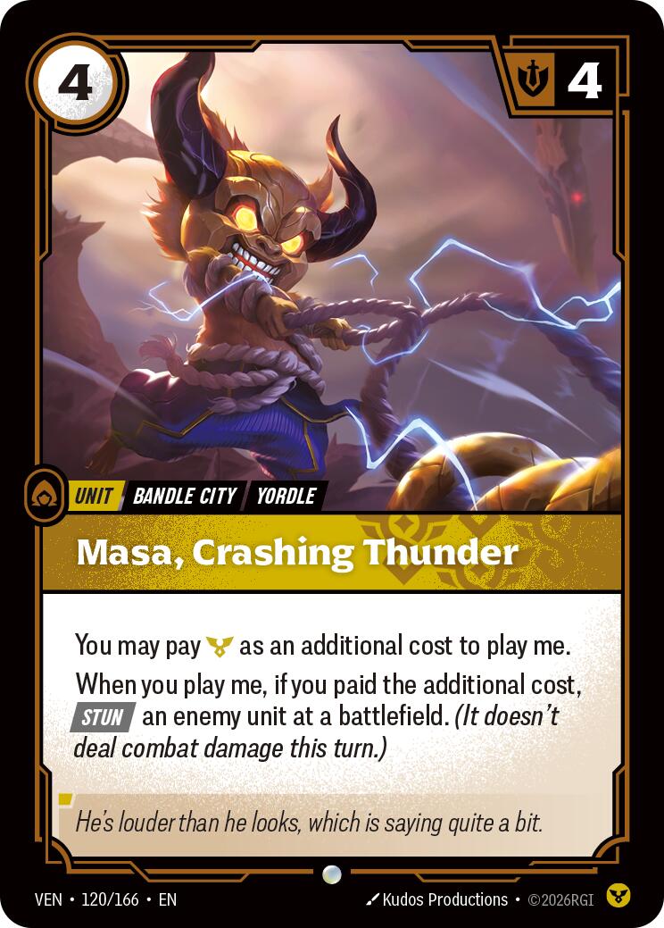 Masa, Crashing Thunder