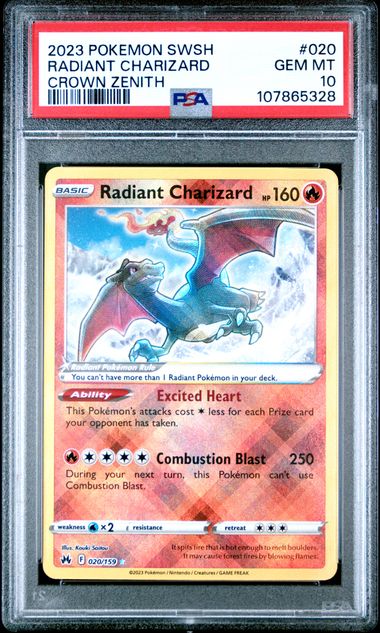[PSA 10] CROWN ZENITH #020 RADIANT CHARIZARD CROWN ZENITH #107865328