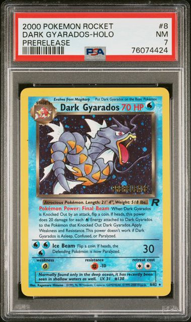 [PSA 7] #8/82 DARK GYARADOS HOLO PRERELEASE #76074424