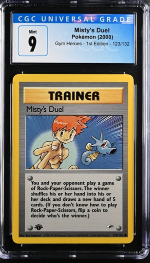 [CGC 9] #123/132 Misty's Duel 1st Ed #3828864153