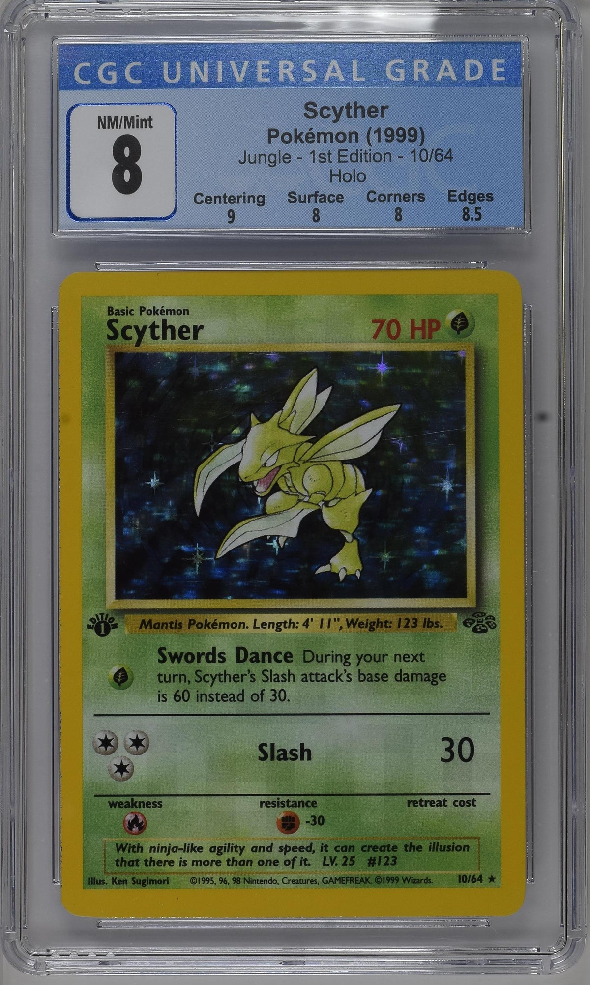 [CGC 8] SCYTHER BASE 1ST EDITION #3901343008