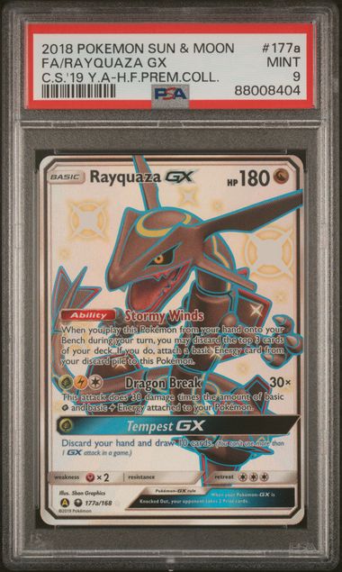 [PSA 9] SUN & MOON CELESTIAL STORM #177a FA/RAYQUAZA #88008404