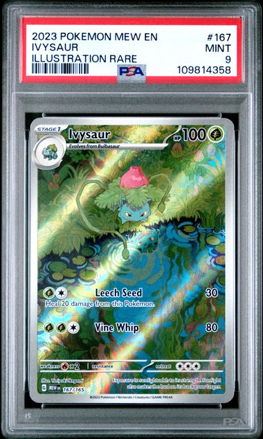[PSA 9]  #167/165  IVYSAUR ILLUSTRATION RARE #109814358