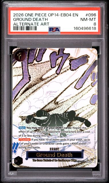[PSA 8] OP14-EB04-THE AZURE SEA'S SEVEN #096 GROUND DEATH ALTERNATE ART #160496618