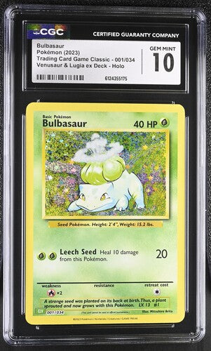 [CGC 10] BULBASAUR TCG CLASSIC 001/034 #6124355175