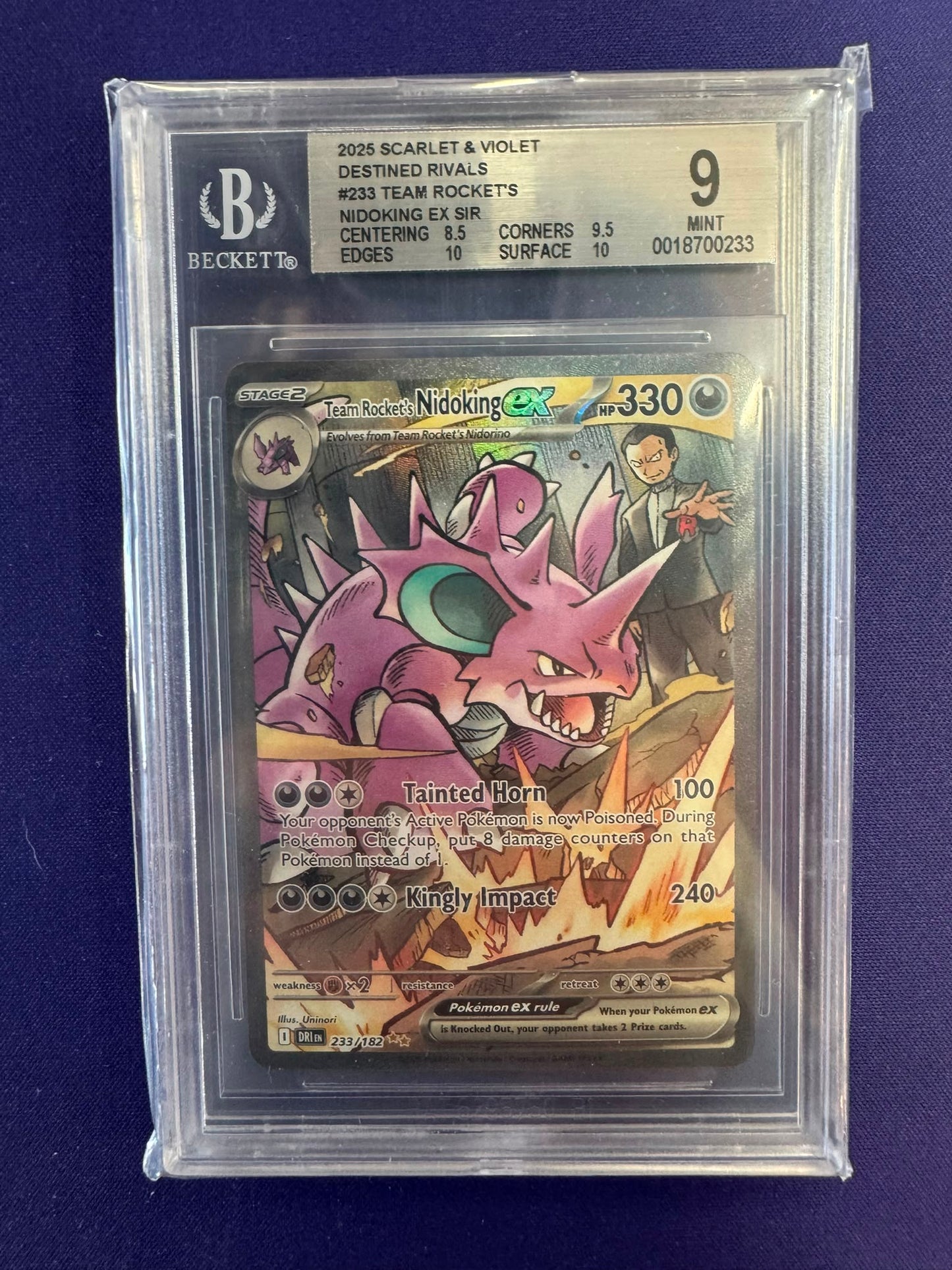 [BGS 9] #233/182 TEAM ROCKET'S NIDOKING ex #0018700233