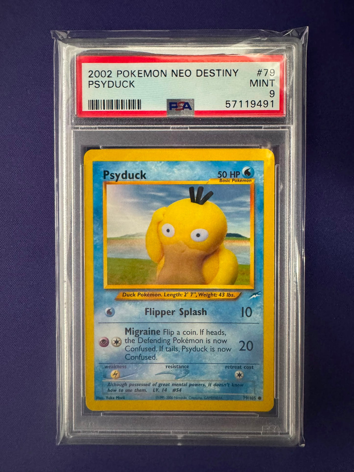 [PSA 9] 2002 POKEMON NEO DESTINY #79/105 PSYDUCK YUKA MORII #57119491