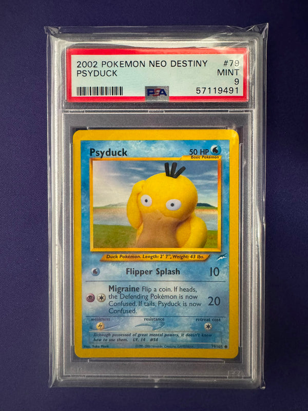 [PSA 9] 2002 POKEMON NEO DESTINY #79/105 PSYDUCK YUKA MORII #57119491