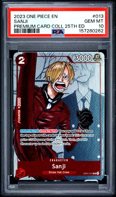 [PSA 10] 2023 ONE PIECE PREMIUM CARD COLLECTION 25TH EDITION #013 SANJI #157280262