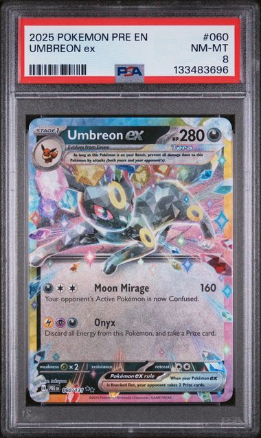 [PSA 8]  #060/131 PRISMATIC UMBREON ex #133483696