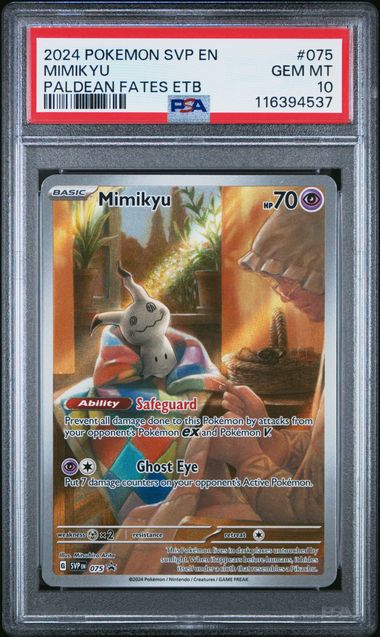 [PSA 10] BLACK STAR PROMO #075 MIMIKYU PALDEAN FATES #116394537