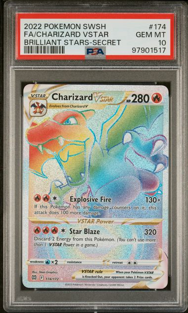[PSA 10] #174/172 FA/CHARIZARD VSTAR BRILLIANT STARS-SECRET #97901517