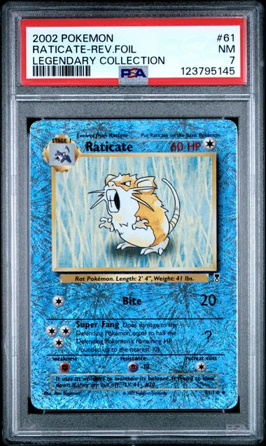 [PSA 7] LEGENDARY COLLECTION #61 RATICATE-REV.FOIL #123795145
