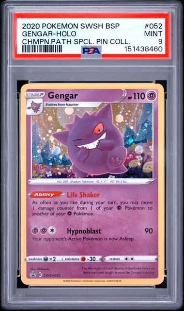 [PSA 9] PROMO #052 GENGAR-HOLO CHMPN.PATH PIN #151438460