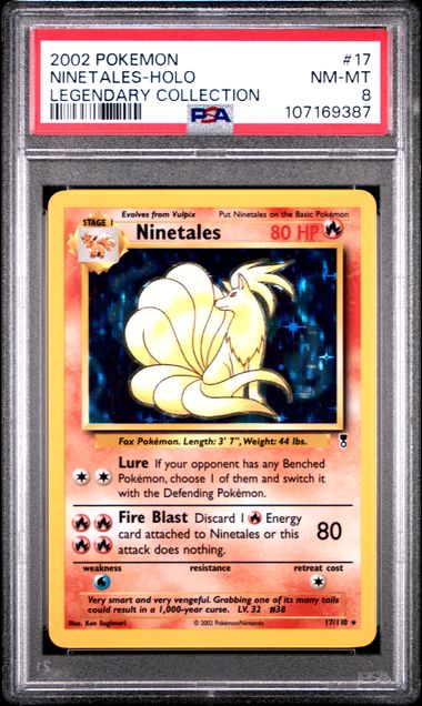[PSA 8]  #17/110 NINETALES-HOLO LEGENDARY #107169387