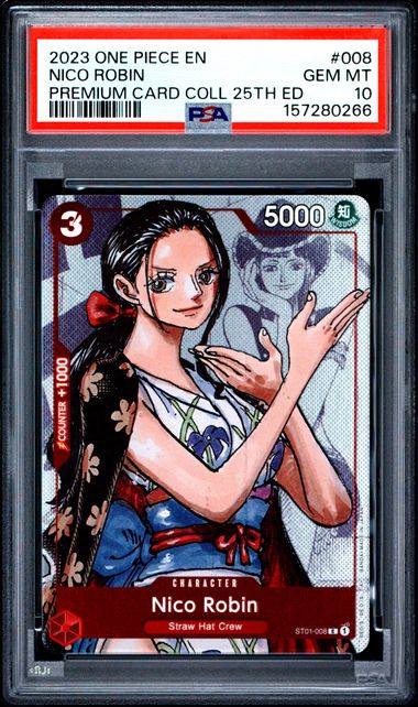 [PSA 10] 2023 ONE PIECE PREMIUM CARD COLLECTION 25TH EDITION #008 NICO ROBIN #157280266