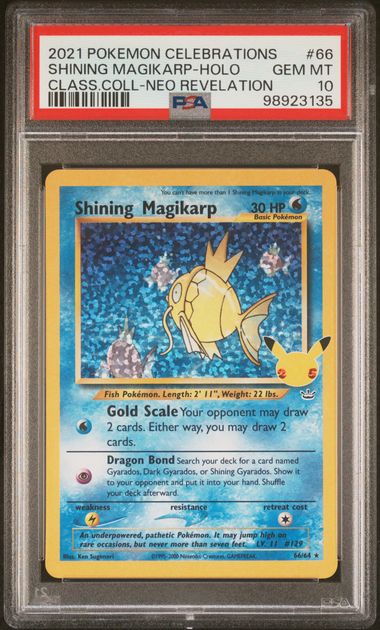 [PSA 10] 2021 POKEMON CELEBRATIONS #66/64 SHINING MAGIKARP #98923135